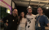 Musicians Avi Vaknin (left), Lir Hovoteli, Ori Ronen and Mati Ooliel at Jerusalem's Hamifletzet Pub on June 27, 2024 (Courtesy)